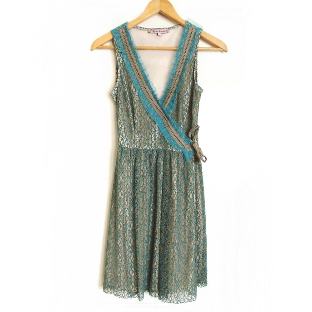 Young Essence Wrap Dress Boho Lace Vintage Inspired